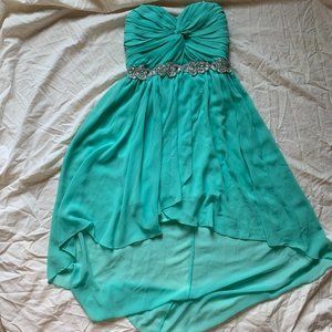 Dillard's Fresh Mint Strapless Short Dress - size 3